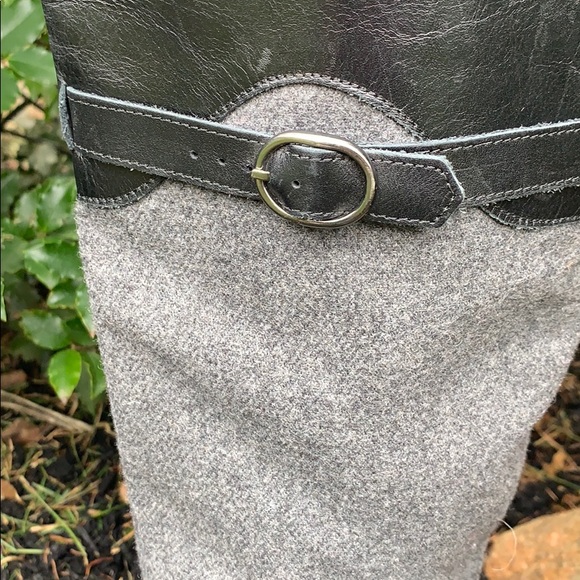 Black and gray tall boots - Picture 3 of 8